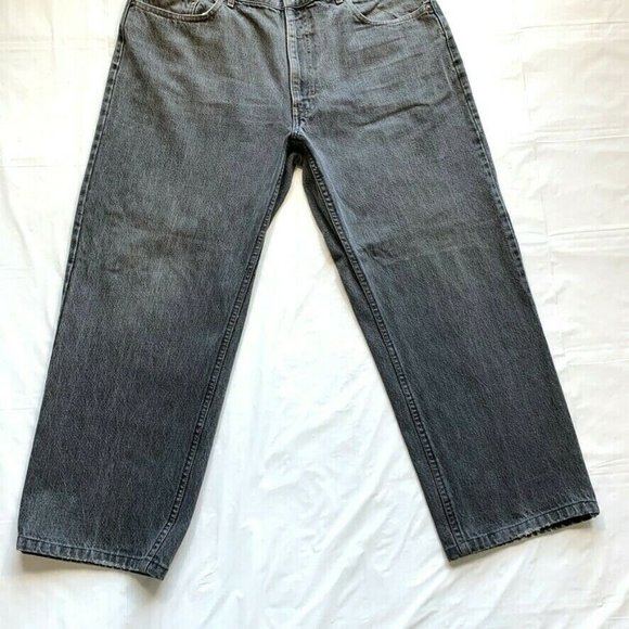 Vintage Polo‎ Ralph Lauren Jeans Mens 38x30 (38x28) USA Made Loose Black Denim - Picture 4 of 12